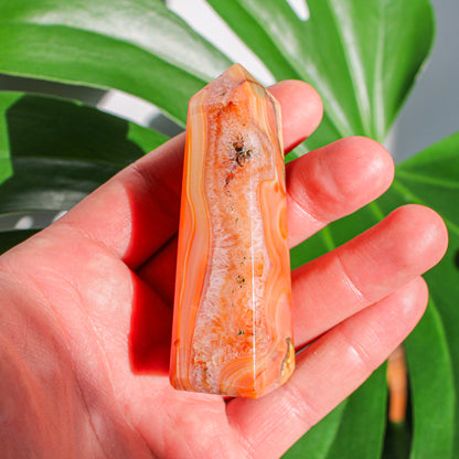 Carnelian Crystal Energy Tower - 3.0 inch Natural Semi-Precious Gemstone (1 of 1)