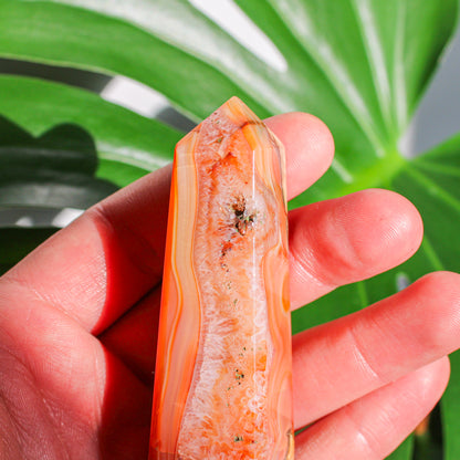 Carnelian Crystal Energy Tower - 3.0 inch Natural Semi-Precious Gemstone (1 of 1)