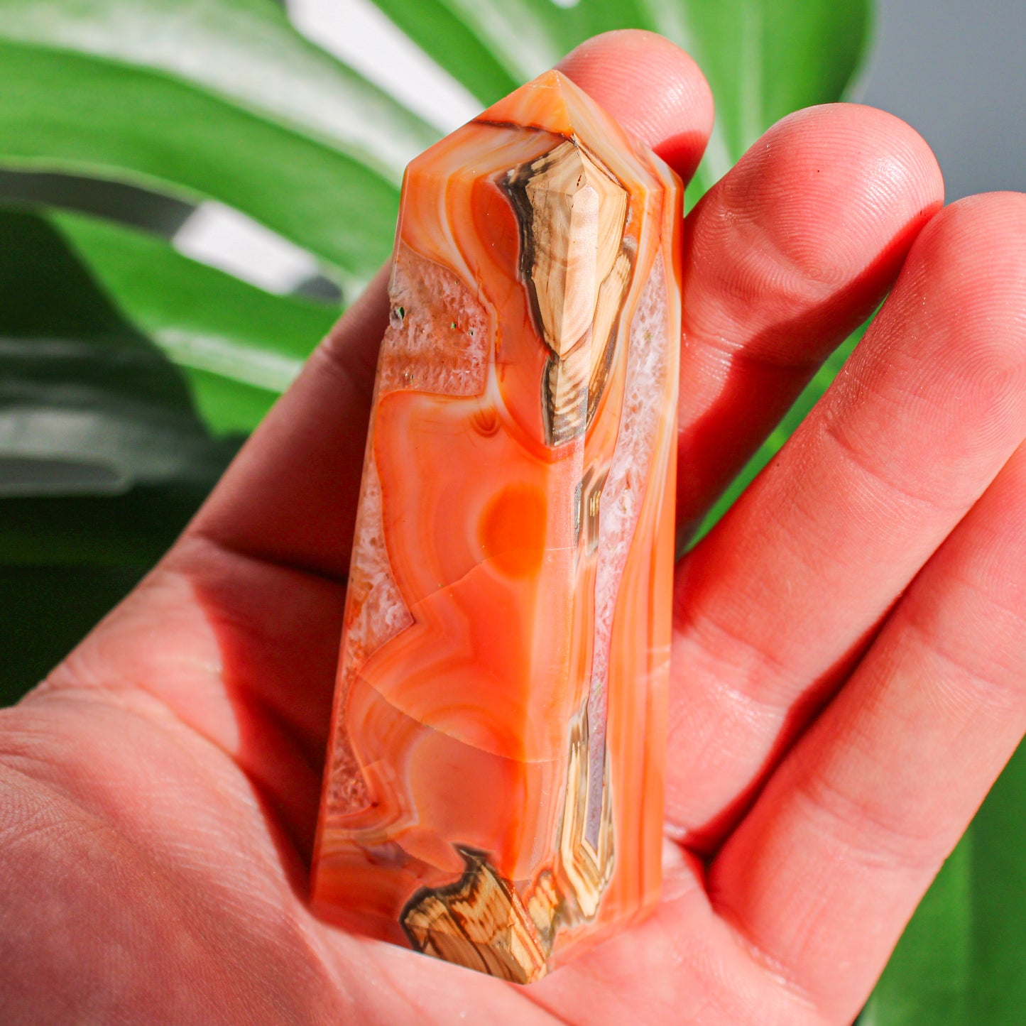 Carnelian Crystal Energy Tower - 3.0 inch Natural Semi-Precious Gemstone (1 of 1)