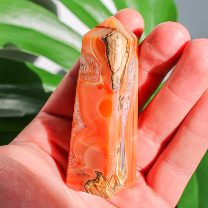 Carnelian Crystal Energy Tower - 3.0 inch Natural Semi-Precious Gemstone (1 of 1)