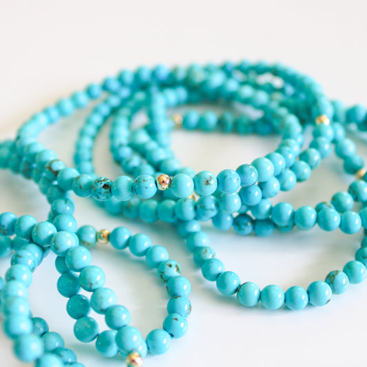 Turquoise Bracelet | Gold Filled Accent