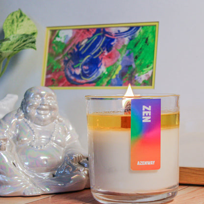 Angel Aura Quartz Crystal Zen Candle