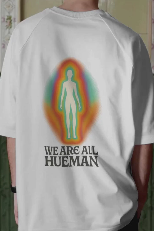 We Are All Hueman – Aura Oversized Zen Tee