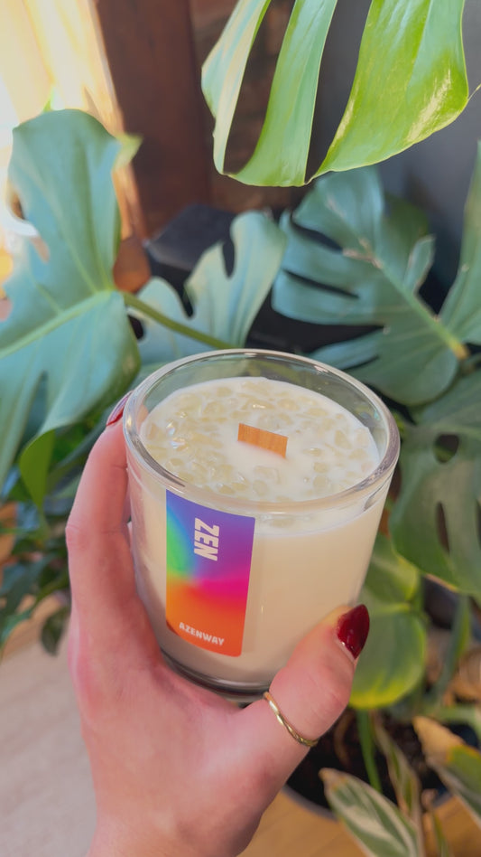 Angel Aura Quartz Crystal Zen Candle